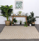 Hazel Bay Beige Chevron Rug