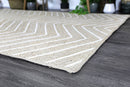 Hazel Bay Beige Chevron Rug