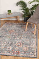 Silver Marsh Grey Floral Rug