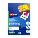 Avery Label Shipping Hi Vis Fluoro Green L7162Fg 16Up Pack Of 25