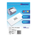 Avery Unistat Lip Label 24Up 70Mm X 36Mm Box Of 100