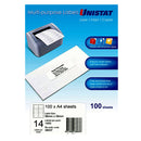 Avery Unistat Lip Label 98Mm X 38Mm 14Up Pack Of 100