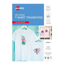 Avery Inspired Tshirt Transfer A4 White Pack Of 5