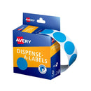 Avery Dispenser Dot Pink 24Mm Light Blue Pack Of 500 Box Of 5