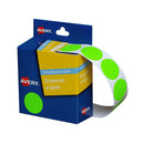 Avery Dispenser Dot Sticker Fluoro Green Label 24Mm Roll Of 350