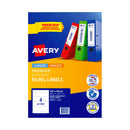 Avery Lip Label Filing L7171 200Mm X 60Mm 4Up Pack Of 25