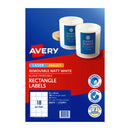 Avery Label Matt White Rectangle L7017Rev 62Mm X 42Mm 18Up
