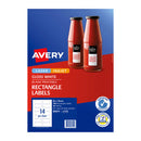 Avery Label Rectangle Gloss L7123 80Mm X 35Mm 14Up Pack Of 10