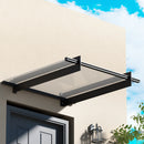 Window Door Awning Canopy 1mx1m Flat Transparent Sheet Metal Frame