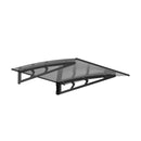 Window Door Awning Canopy 1Mx1M Grey Solid Sheet Metal Frame