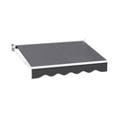 Retractable Folding Arm Awning Outdoor Canopy 200Cmx150Cm Sunshade Grey