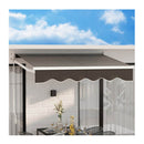 Retractable Folding Arm Awning Outdoor Canopy 200Cmx150Cm Sunshade Grey