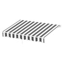 Retractable Folding Arm Awning Manual Sunshade 2.5Mx2M Grey White