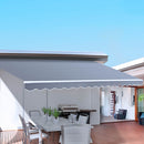 Retractable Folding Arm Awning Manual Sunshade 3Mx2.5M Pearl Grey