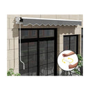 Retractable Folding Arm Awning Manual Sunshade 4Mx2.5M Grey
