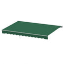 Retractable Folding Arm Awning Manual Sunshade 5Mx3M Dark Green