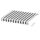 Retractable Folding Arm Awning Motorised Sunshade 2.5Mx2M Grey White