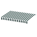 Retractable Folding Arm Awning Motorised Sunshade 3Mx2.5M Green White