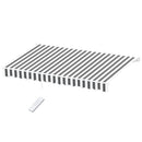 Retractable Folding Arm Awning Motorised Sunshade 4.5Mx3M Grey White
