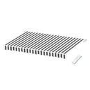 Retractable Folding Arm Awning Motorised Sunshade 5Mx3M Grey White