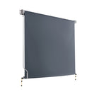 1.5X2.5M Outdoor Blinds Awning Roll Down Canopy Retractable Outdoor Blinds Window Shade Grey
