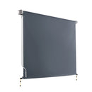 2.4X2.5M Outdoor Blinds Awning Roll Down Canopy Retractable Outdoor Blinds Window Shade Grey