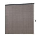 Outdoor Blinds Light Filtering Roll Down Awning Shade 3X2.5M Brown