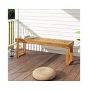 Acacia Wood Outdoor Patio Bench Dining Room Entryway Poolside Garden