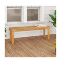 Acacia Wood Outdoor Patio Bench Dining Room Entryway Poolside Garden