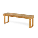 Acacia Wood Outdoor Patio Bench Dining Room Entryway Poolside Garden