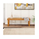Acacia Wood Outdoor Patio Bench Dining Room Entryway Poolside Garden