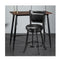 Accent Wooden Swivel Bar Height Stool For Dining Room Black 61 Cm