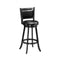 Accent Wooden Swivel Bar Height Stool For Dining Room Black 74 Cm