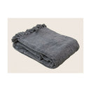 Acrylic Chenille Tassel Knitted Blanket Bed Sofa Throw Rug 150 x 200 cm Grey