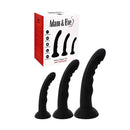 Adam And Eve Adams Ridged Trio Black Anal Training Kit Set Of 3