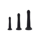 Adam And Eve Adams Ridged Trio Black Anal Training Kit Set Of 3