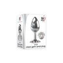 Adam And Eve Clear Gem Anal Plug Metallic Small With Clear Gem Base
