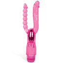 Adam And Eve Dual Pleasure Vibe Pink 12 Cm Vibrator With Anal Probe