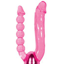Adam And Eve Dual Pleasure Vibe Pink 12 Cm Vibrator With Anal Probe
