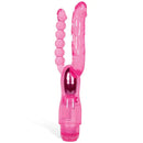 Adam And Eve Dual Pleasure Vibe Pink 12 Cm Vibrator With Anal Probe