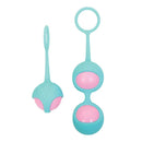 Adam And Eve Eves Kegel Training Set Teal Pink Trainers Set Of 2