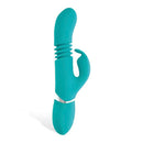 Adam And Eve Eves Rechargeable 9 Inch Thrusting Rabbit Vibrator Green
