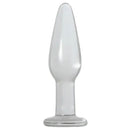 Adam And Eve Glass Anal Training Trio Clear Glass Butt Plugs Set