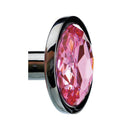 Adam And Eve Pink Gem Silver Medium Metal Butt Plug