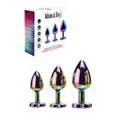 Adam And Eve Rainbow Heart Gem Anal Training Set Multicoloured Set