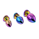 Adam And Eve Rainbow Heart Gem Anal Training Set Multicoloured Set