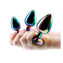 Adam And Eve Rainbow Heart Gem Anal Training Set Multicoloured Set