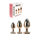 Adam And Eve Rose Gold Heart Gem Anal Training Set Anal Plugs