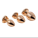 Adam And Eve Rose Gold Heart Gem Anal Training Set Anal Plugs