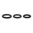 Adam And Eve Silicone Penis Ring Set Black Cock Rings Set Of 3 Sizes